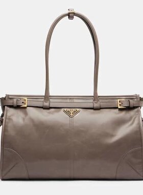 潮奢 Prada 普拉达 女士 Bonnie 大号皮革肩包