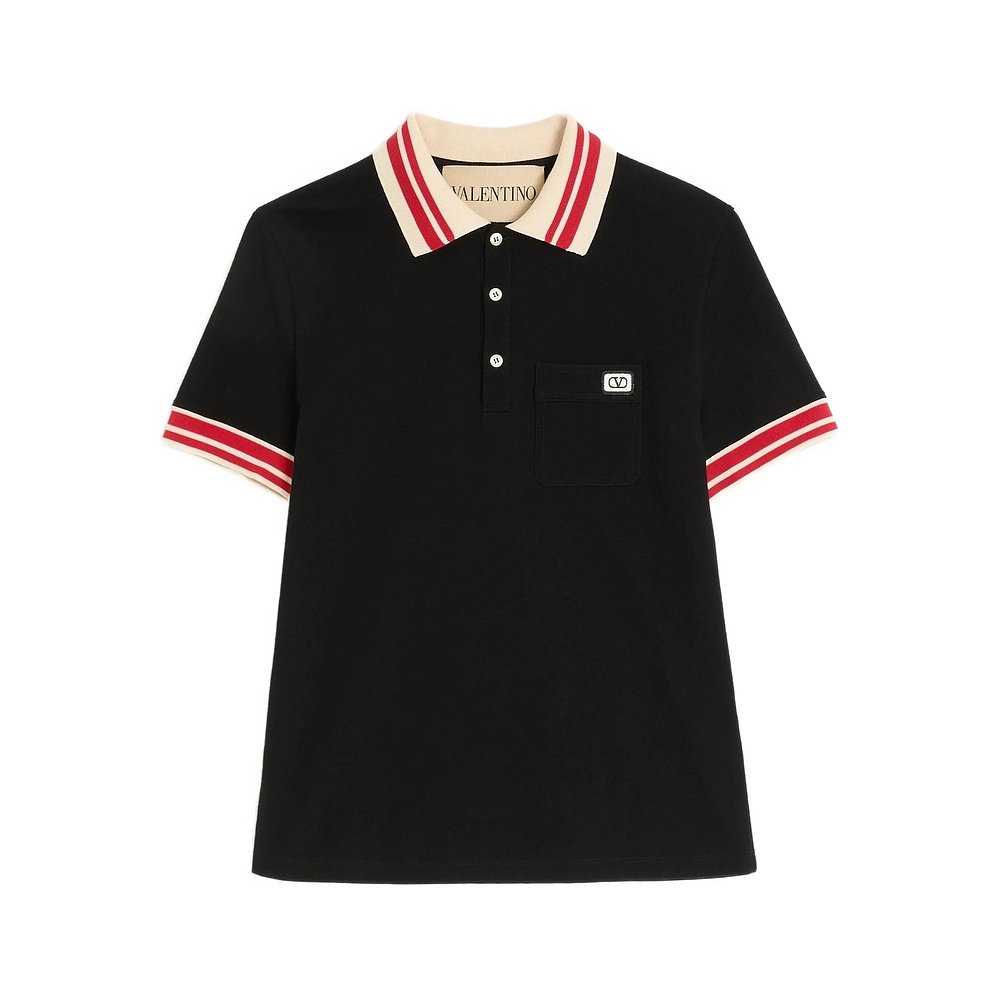 VALENTINO 男士POLO衫 7V3MH01KB190NO AW2025 黑色