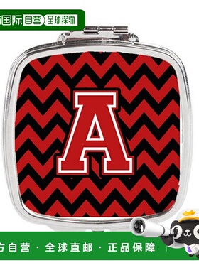 自营 Carolines Treasures CJ1047-ASCM 字母 A 雪佛龙黑色正品