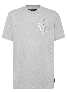 philipp plein【美国奥莱】直发 圆领 T 恤 SS Chrome - 灰色