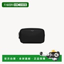 自营欧洲直邮YSL圣罗兰 黑色小牛皮拉链小号洗漱包男女通用