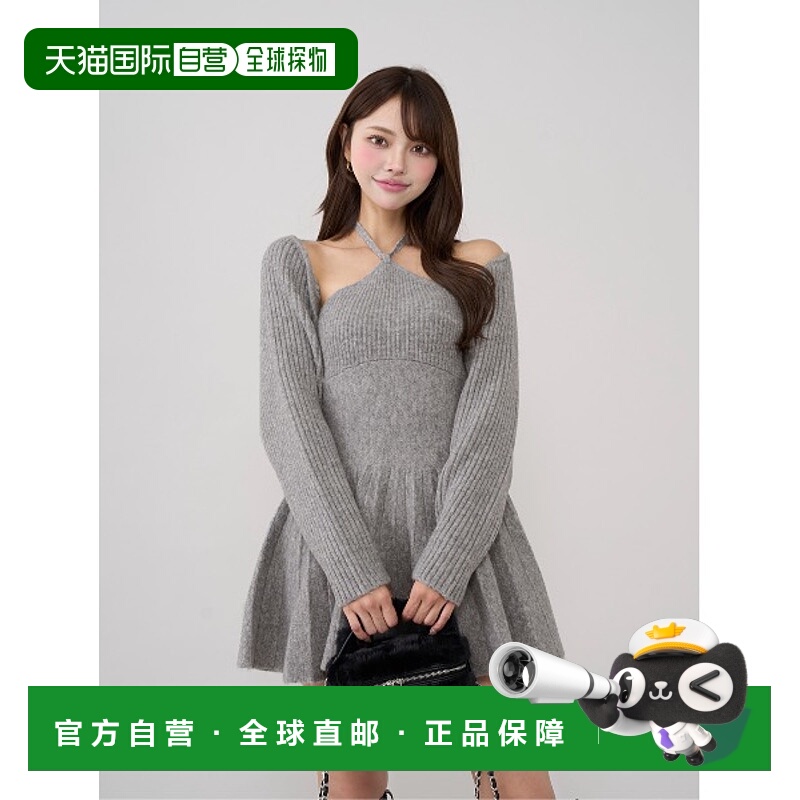 1h可退 日本直邮Darich 女装 修身弹力针织迷你连衣裙 半高领 fla