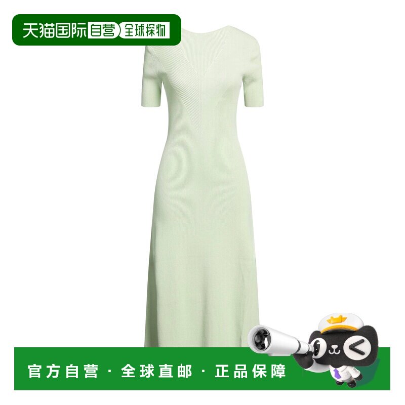 1h可退 香港直邮Maje 女士 中长连衣裙 green绿色 舒适时尚夏装图片