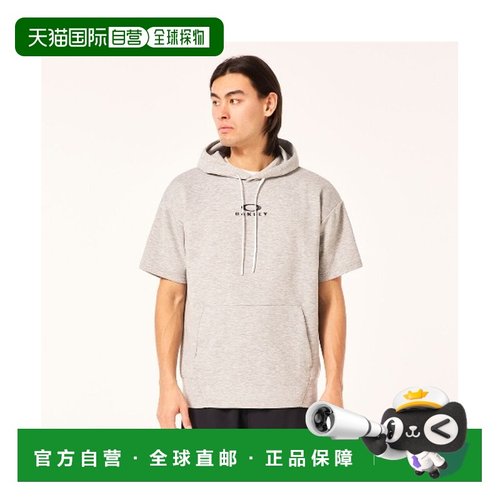 日本直邮OAKLEY男装春夏宽松短袖连帽衫 吸汗速干透气运动风 FOA4