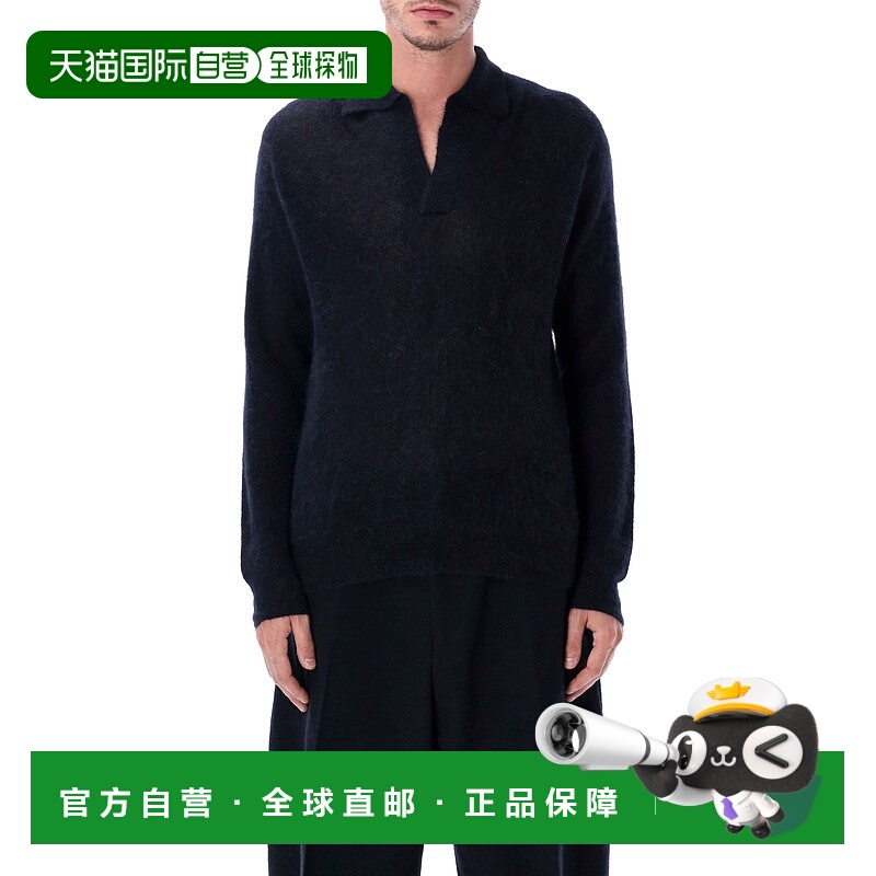 1h可退 香港直邮AURALEE 男士 Polo毛衣 A25AP02AKNAVY blue蓝色