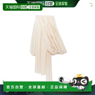 1h可退 香港直邮J.W. Anderson 女士 垂褶羊毛绉纱中长连衣裙