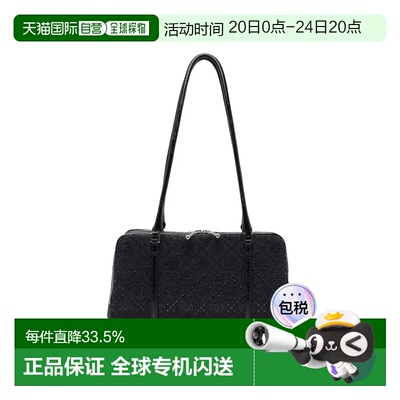 香港直邮TORY BURCH汤丽柏琦T Monogram织物手提单肩包163621礼物