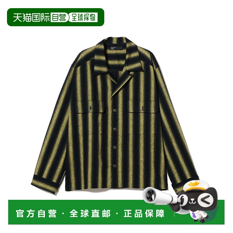 1h可退 日本直邮International Gallery BEAMS男装宽松格纹翻领衬