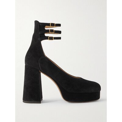 潮奢 Chloe 蔻依 女士 Loti 绒面革浅口鞋 CH25W13FRA001