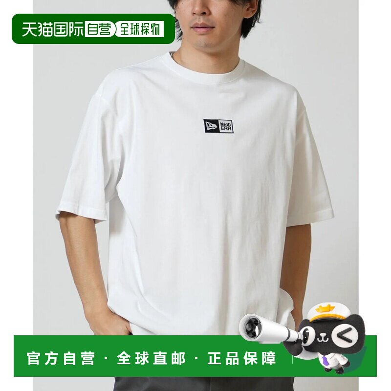 日本直邮NEW ERA 纽亦华 纽亦华 短袖T恤 男士 方框标志 刺绣 白