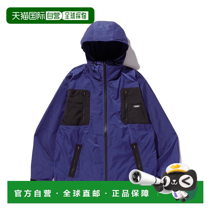 日本直邮XLARGE 男女同款 机能连帽外套 双口袋 左胸logo贴片 101