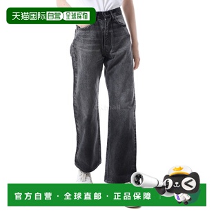 韩国直邮AURALEE 镶边褪色重磅牛仔裤 褪色黑色 (A24AP03DH) 牛仔