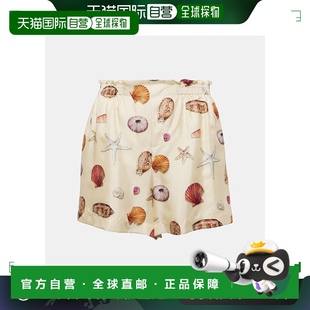 000767 香港直邮Chloe 蔻依 女士 高腰印花真丝短裤