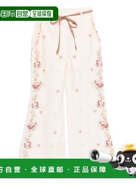 1h可退 香港直邮ZIMMERMANN 女士 PATIENCE 亚麻裤子 5380PRS264