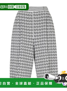 香港直邮FENDI 女士休闲裤 1FZR724AF4UF0ZNM SS2021 白色 FF图案