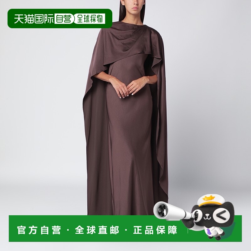 香港直邮Simkhai 女士 Izel colour 长款巧克力色连衣裙 5251025Q