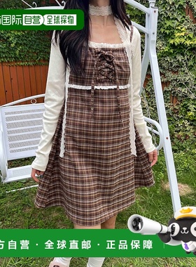 1h可退 日本直邮PHILLY 女装蕾丝拼接荷叶边迷你连衣裙 PWC25AW04