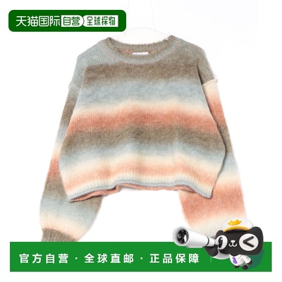 日本直邮RIKKA FEMME 女士 宽松半高领 打破色渐变抓绒针织衫 RF2