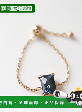 1h可退 日本直邮cui-cui 伦敦蓝托帕石钻石黄金戒指 K10YG