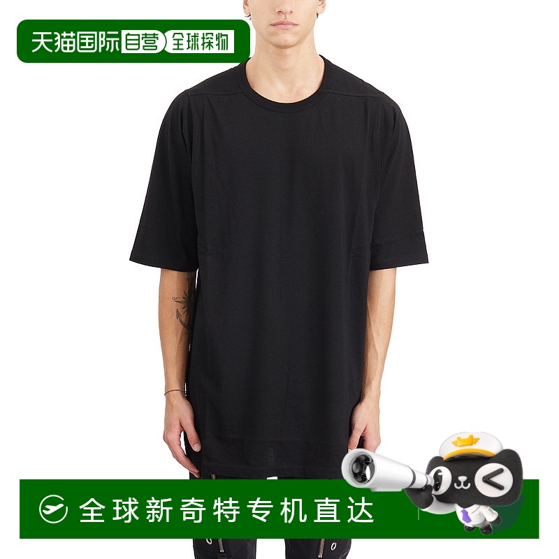 1h可退 香港直邮RICK OWENS 男士T恤 IRU02D6274JA09 AW2024 黑色