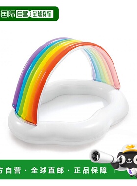 日本直邮INTEX 充气婴儿泳池 彩虹云造型 142×119×84cm