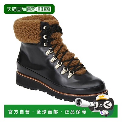 自营Lafayette 148 New York Elsa Lace-Up Lug Sole Leather Boo