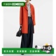 香港直邮潮奢 女士 1h可退 Max Mara 单排扣羊毛大衣 orange橙