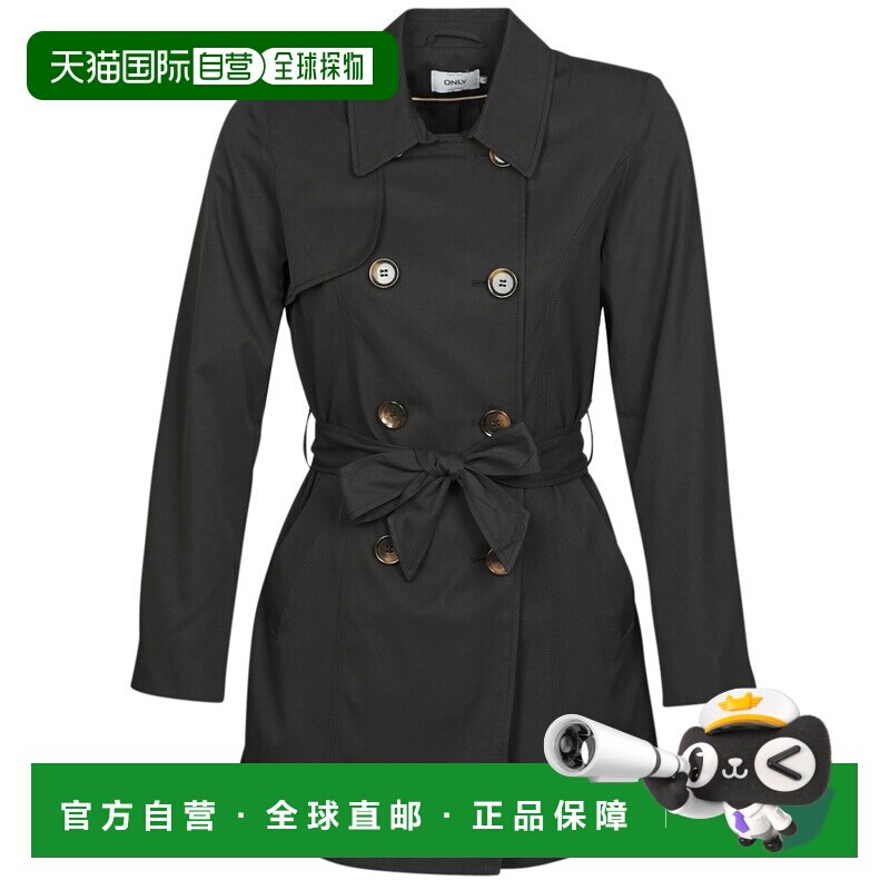 欧洲直邮Only 女士 ONLVALERIE 风衣 黑色长袖