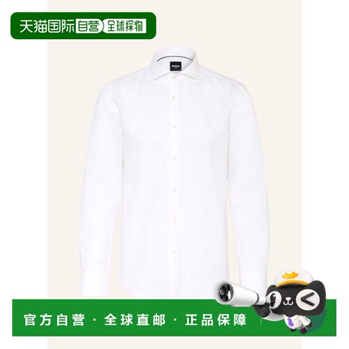 香港直邮BOSS 男士衬衫 100307125611000 CO 白色 HANK Slim Fit