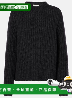 1h可退 香港直邮潮奢 The Row 女士 Idli 羊绒真丝毛衣 grey灰色