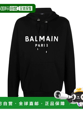 香港直邮Balmain 抽绳连帽卫衣 AH1JR002BB65长袖帽衫连帽衫