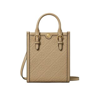 香港直邮TORY BURCH汤丽柏琦T Monogram双T标志手提包压花图案