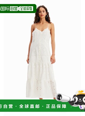 日本直邮Desigual 瑞士刺绣中长款连衣裙 DE819EW23309 连衣裙