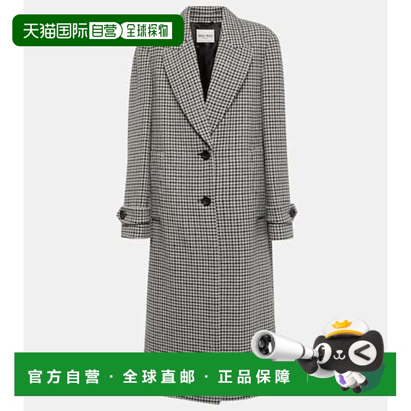 1h可退 香港直邮潮奢 Miu Miu 缪缪 女士 单排扣初剪羊毛大衣