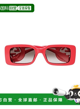 1h可退 香港直邮Gucci 古驰 女士 徽标太阳镜 GG1325S red红色 舒
