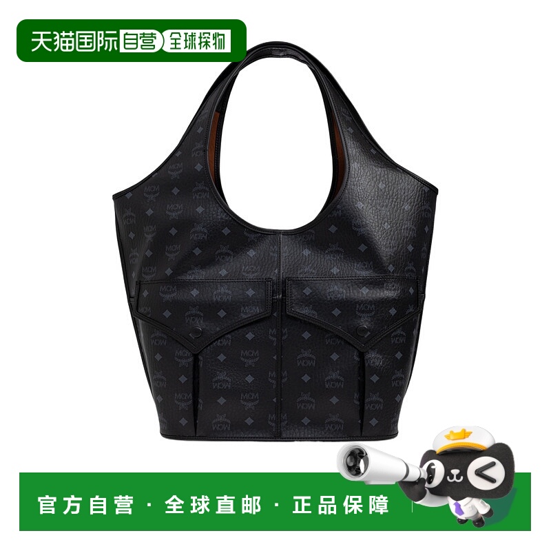 1h可退 香港直邮MCM 女士手提包 MWPEATA02BK AW2025 黑色 Mama