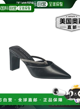 French Connection 女款 Fichi 前结带高跟鞋 - 黑色 【美国奥莱