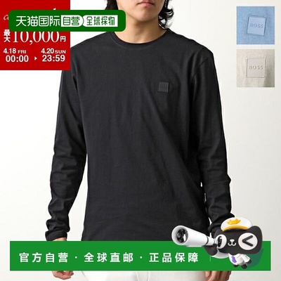 日本直邮HUGO BOSS T恤 TACKS 50512111 男士长袖 棉质 圆领 标志
