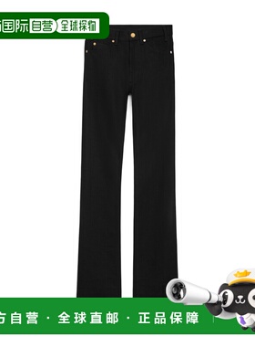 香港直邮CELINE 女士正装裤 2N83B0I4607IA SS2025 黑色 腰带环牛