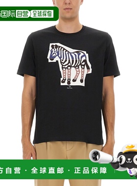 1h可退 香港直邮Paul Smith 男士 黑色有机棉T恤T恤 M2R011RTP525