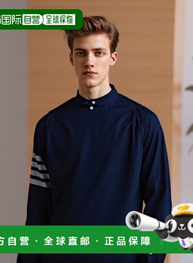 香港直邮THOM BROWNE 男士衬衫 MWL272A5245415 SS2024 黑色