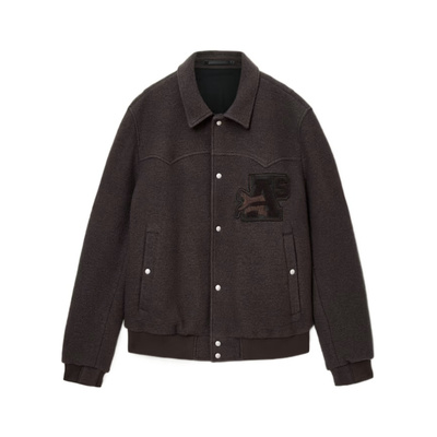 ALL SAINTS 男士夹克 M013OE10265 SS2026 深棕色 Royce 加厚补丁