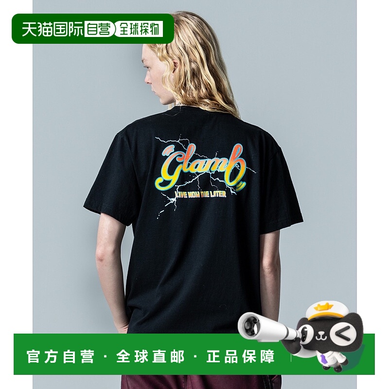1h可退 日本直邮glamb 男女同款復古风格标志T恤 GB0125/CS17
