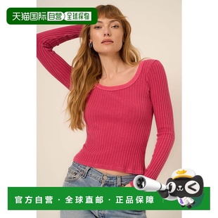 洋红色 t什么是水洗罗纹长袖 美国奥莱直发 social 自营project