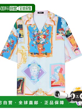 香港直邮Versace 范思哲 男士 翻领短袖衬衫 10039261A12995