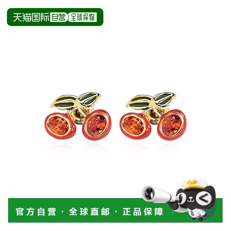 香港直邮COACH 女士耳饰 37429233GLD600 SS2026 红色 Cherry mot