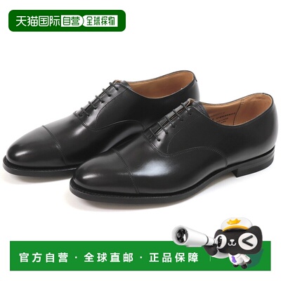 日本直邮Crockett & Jones CONNAUGHT2 直尖头牛津鞋 黑色小牛皮