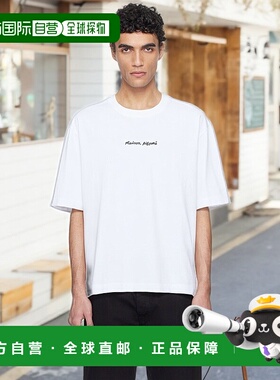 1小时内可退 香港直邮MAISON KITSUNE 男士 白色 Line Handwritin
