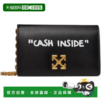 香港直邮off-white 女士 黑色 Jitney 0.5 Quote 单肩包 OWNN103C