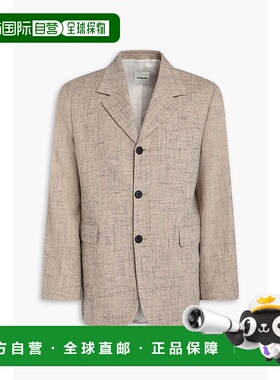 1h可退 香港直邮潮奢 Sandro 男士 花呢西装外套 SE01018BEIGE